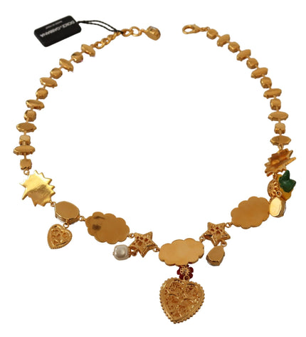 Dolce & Gabbana Charm Necklace with Hand-Painted Elements