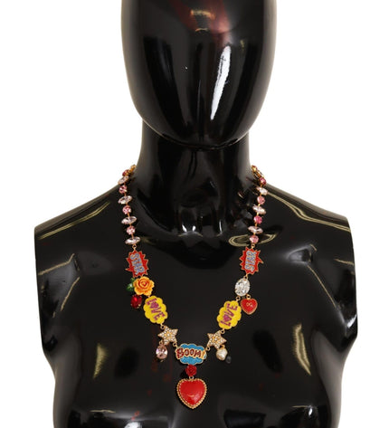 Dolce & Gabbana Chic Fumetti Cartoons Statement Necklace