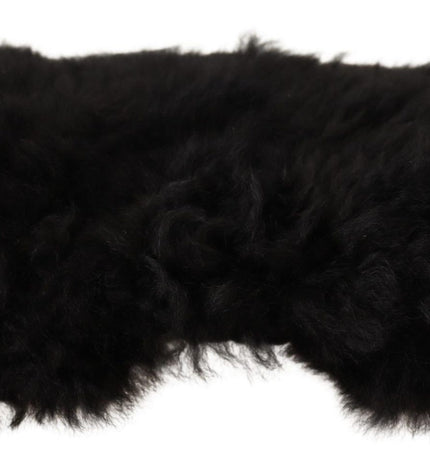 Dolce & Gabbana Elegant Black Cashmere Alpaca Fur Beanie