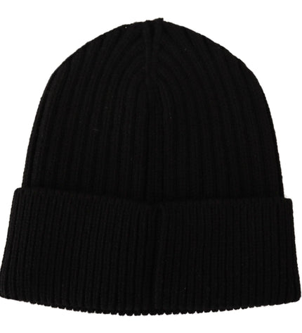 Dolce & Gabbana Elegant Cable Knit Wool Beanie with Fleece Liner