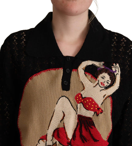 Dolce & Gabbana Embroidered Short Sleeve Luxury Sweater