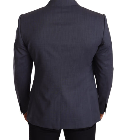 Dolce & Gabbana Elegant Blue Wool Martini Blazer Jacket