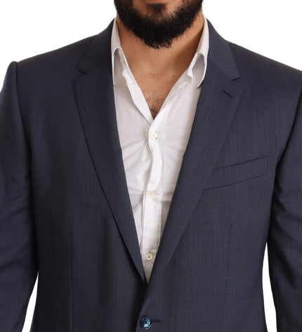 Dolce & Gabbana Elegant Blue Wool Martini Blazer Jacket