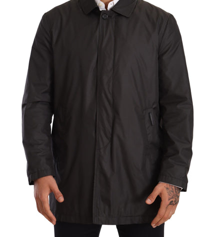 Dolce & Gabbana Elegant Black Trench Coat for Sophisticated Men