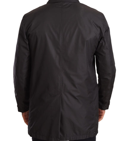 Dolce & Gabbana Elegant Black Trench Coat for Sophisticated Men