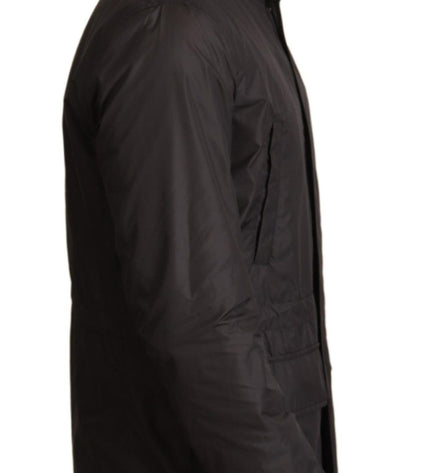 Dolce & Gabbana Chic Hooded Blouson Coat in Timeless Black