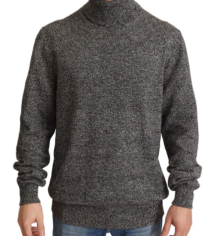 Dolce & Gabbana Elegant Gray Cashmere Turtleneck Sweater