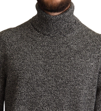 Dolce & Gabbana Elegant Gray Cashmere Turtleneck Sweater