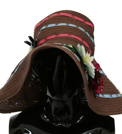 Dolce &amp; Gabbana Elegante cappello a tesa larga floreale floscio