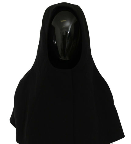 Dolce & Gabbana Elegant Black Hooded Scarf Wrap