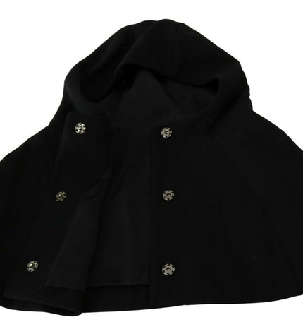 Dolce & Gabbana Elegant Black Hooded Scarf Wrap