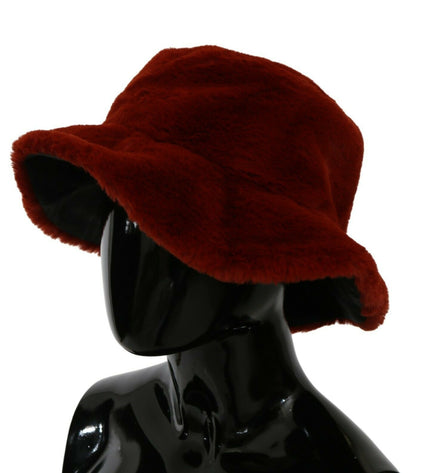 Dolce & Gabbana Elegant Red Bucket Cap with Logo Detailing