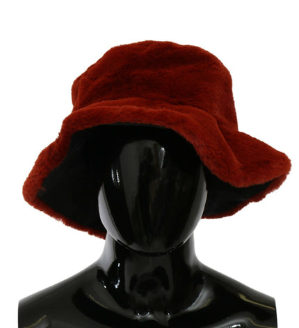 Dolce & Gabbana Elegant Red Bucket Cap with Logo Detailing