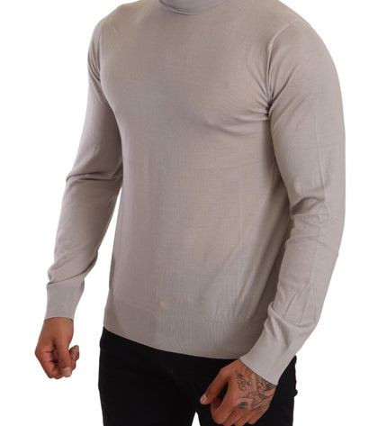 Dolce & Gabbana Elegant Light Blue Cashmere Turtleneck Sweater