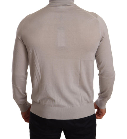 Dolce & Gabbana Elegant Light Blue Cashmere Turtleneck Sweater