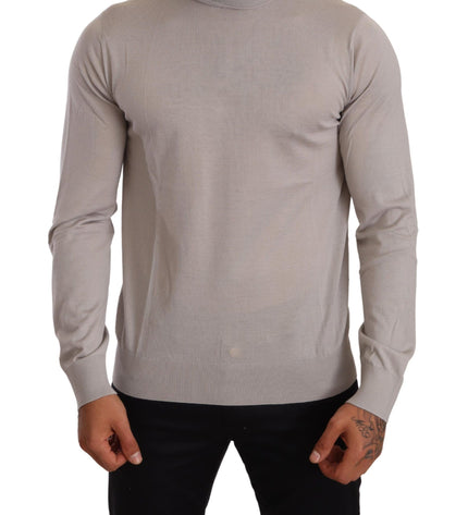 Dolce & Gabbana Elegant Light Blue Cashmere Turtleneck Sweater