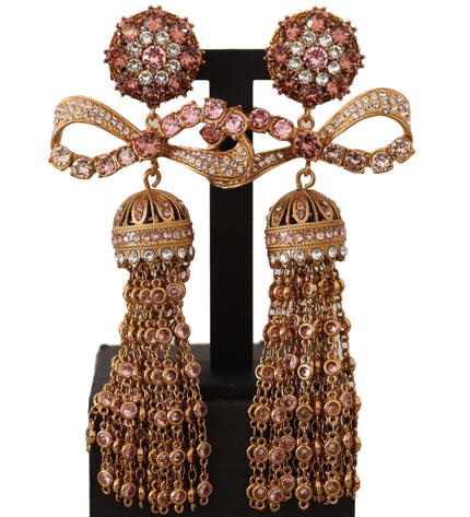 Dolce & Gabbana Elegant Antique Gold Bow Earrings