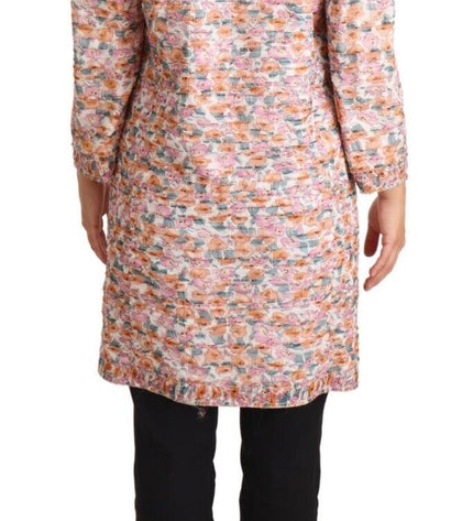 Dolce & Gabbana Elegant Floral Silk Trench Coat