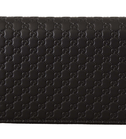 Gucci Elegant Black Leather Zip-Around Wallet