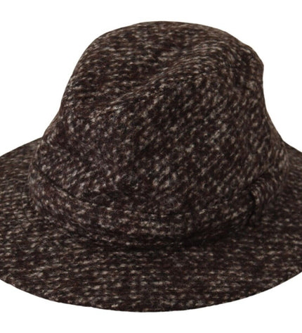 Cappello a tesa larga in tweed grigio elegante Dolce &amp; Gabbana