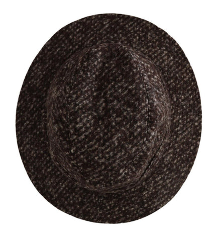 Cappello a tesa larga in tweed grigio elegante Dolce &amp; Gabbana