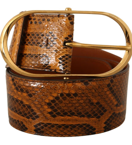 Dolce & Gabbana Elegant Python Skin Leather Belt