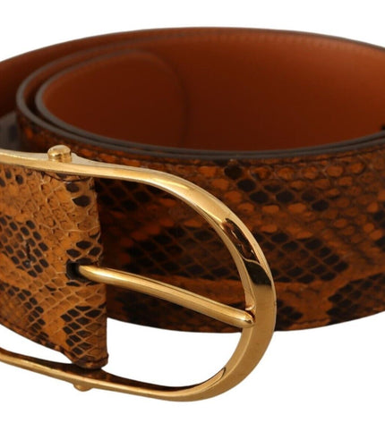 Dolce & Gabbana Elegant Python Skin Leather Belt