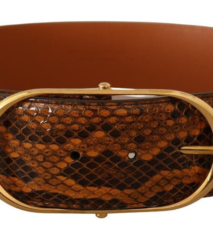 Dolce & Gabbana Elegant Python Skin Leather Belt