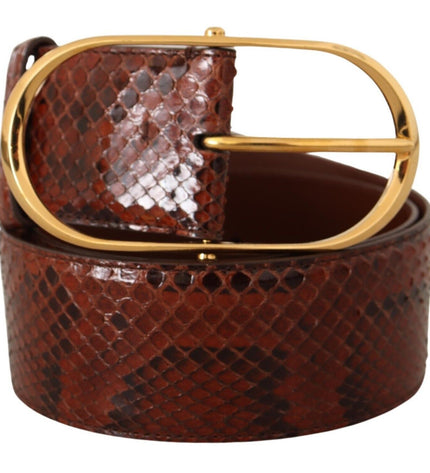 Dolce & Gabbana Elegant Python Snake Skin Leather Belt