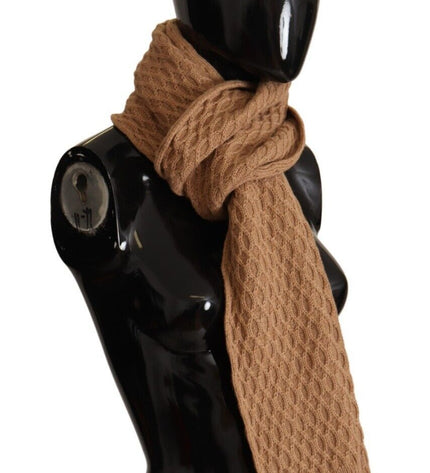 Dolce & Gabbana Elegant Dark Brown Knitted Scarf