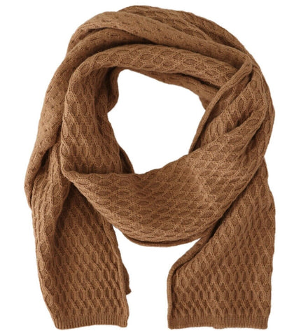 Dolce & Gabbana Elegant Dark Brown Knitted Scarf