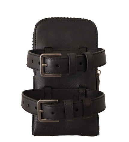 Dolce & Gabbana Elegant Black Leather Double-Strap Multi Kit