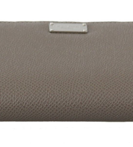 Dolce & Gabbana Beige Continental Zip Leather Wallet