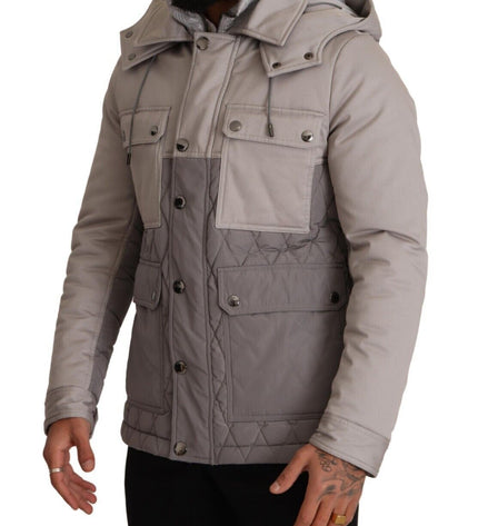 Dolce & Gabbana Elegant Lightweight Gray Windbreaker Jacket