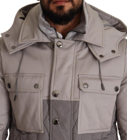 Dolce & Gabbana Elegant Lightweight Gray Windbreaker Jacket