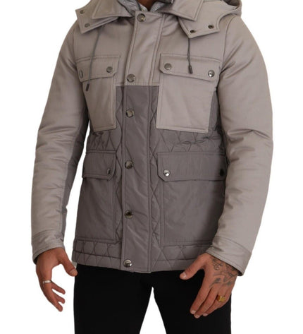 Dolce & Gabbana Elegant Lightweight Gray Windbreaker Jacket