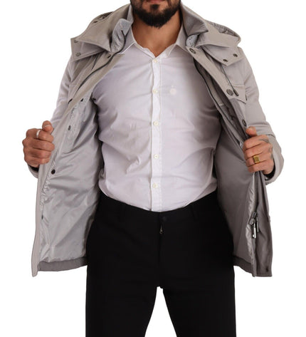 Dolce & Gabbana Elegant Lightweight Gray Windbreaker Jacket