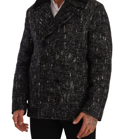 Dolce & Gabbana Chic Double Breasted Wool Blend Overcoat