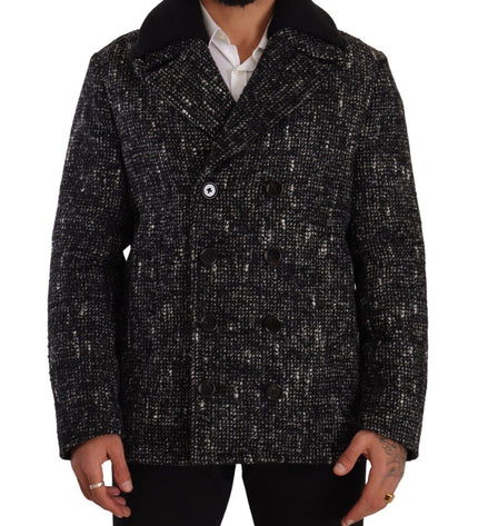 Dolce & Gabbana Chic Double Breasted Wool Blend Overcoat