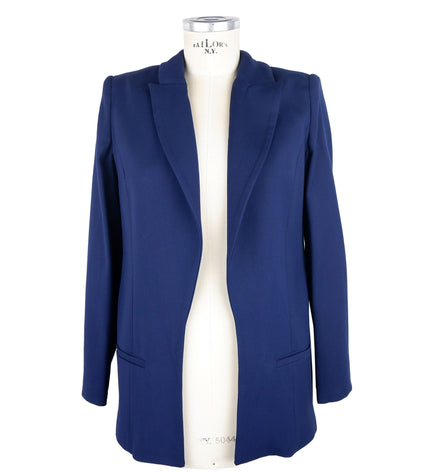 Elisabetta Franchi Elegant Blue Front-Open Jacket