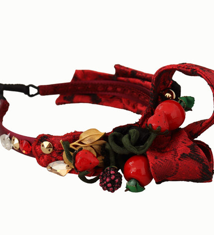 Dolce & Gabbana Cherry Sicily Embellished Red Diadem