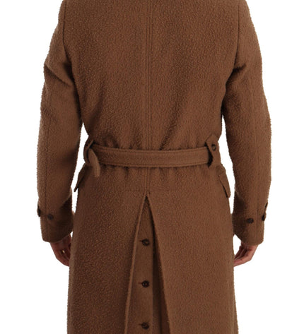 Dolce & Gabbana Elegant Double Breasted Wool Overcoat