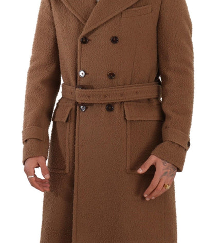 Dolce & Gabbana Elegant Double Breasted Wool Overcoat