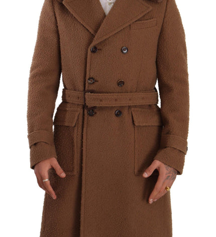 Dolce & Gabbana Elegant Double Breasted Wool Overcoat