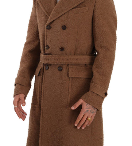 Dolce & Gabbana Elegant Double Breasted Wool Overcoat