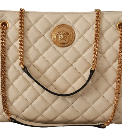 Borsa tote Versace elegante in nappa trapuntata