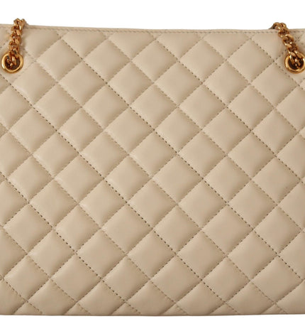 Versace Elegant Quilted Nappa Leather Tote