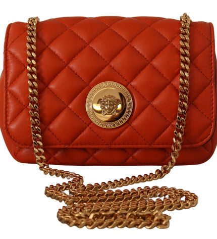 Borsa a tracolla Versace elegante in pelle nappa rossa