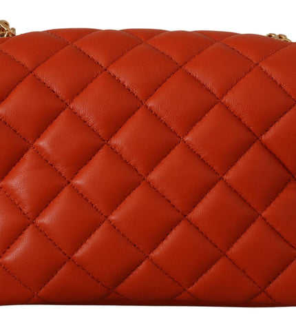 Versace Elegant Red Nappa Leather Crossbody Bag