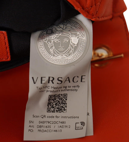 Versace Elegant Red Nappa Leather Crossbody Bag